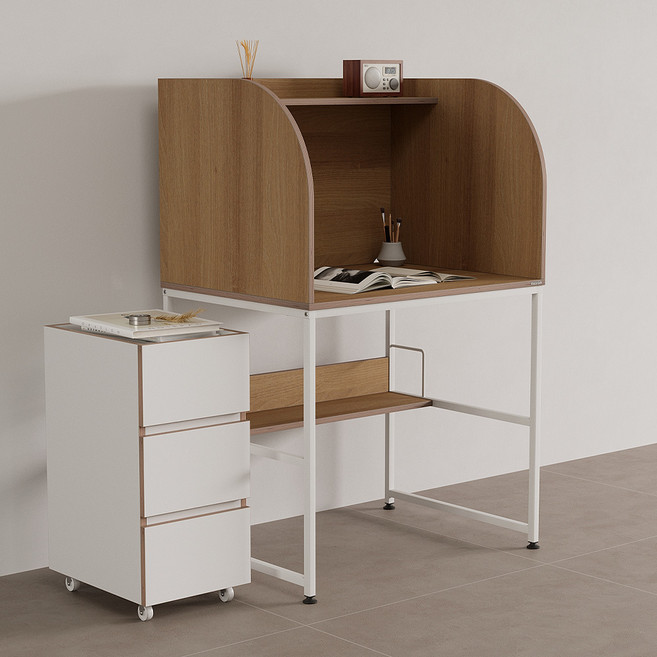 소프시스 스터디 언더랙 독서실책상 860, 화이트