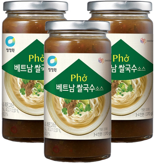 청정원 베트남 쌀국수 소스, 3개, 370g