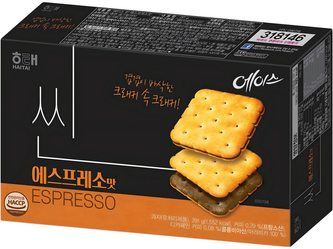 해태에이스 해태제과 씬 에스프레소맛, 291g, 1개