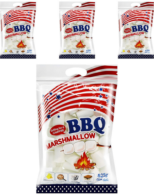 바베큐용 마쉬멜로, 525g, 4개