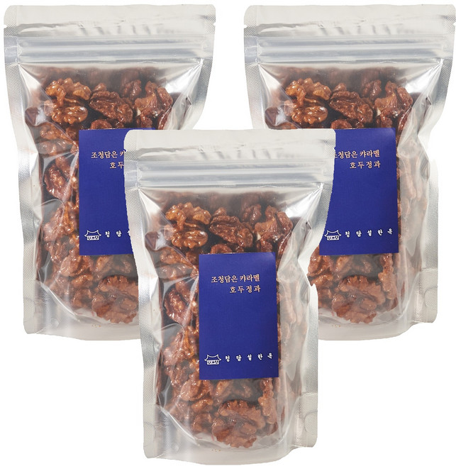청담설한옥 조청담은 카라멜 호두정과, 60g, 3개