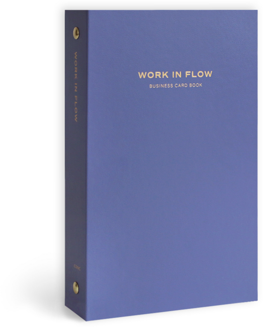 아이코닉 플로우 명함집, 3단, 04 Blue iris