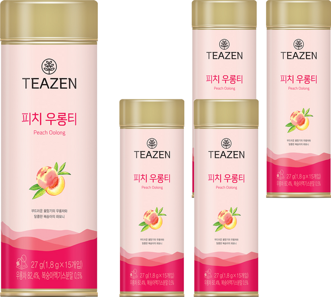 티젠 피치 우롱티, 1.8g, 15개입, 5개, 1.8g