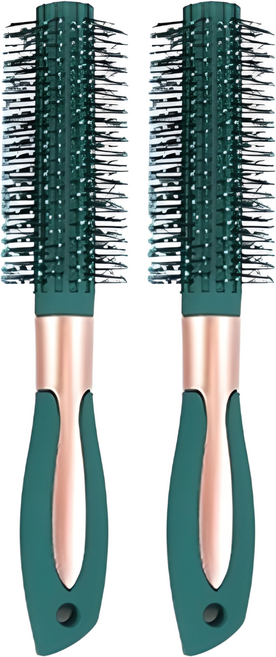더웨일 롤 헤어 브러쉬, 다크그린, 2개