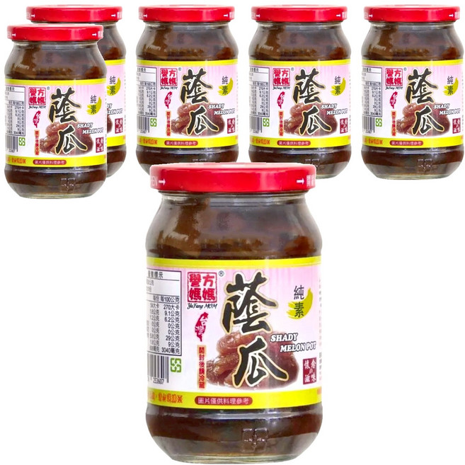 譽方媽媽 蔭瓜 全素食品 開胃良品, 380g, 6罐
