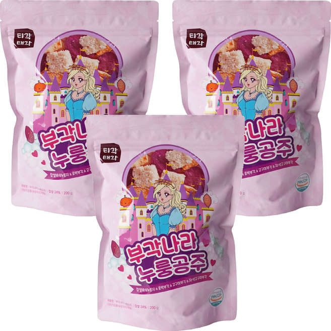 티각태각 부각나라 누룽공주, 3개, 200g