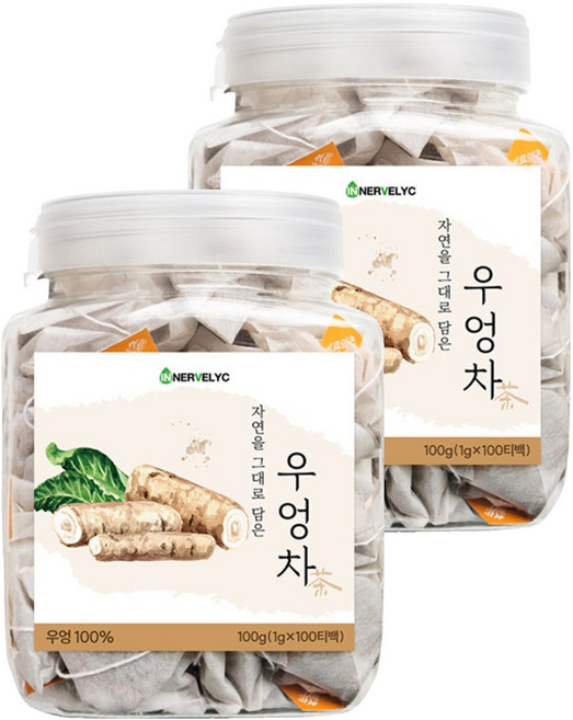 이너블릭 볶은 우엉차 삼각티백, 1g, 100개입, 2개