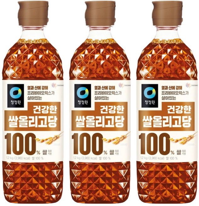 청정원 건강한 쌀올리고당, 1.2kg, 3개