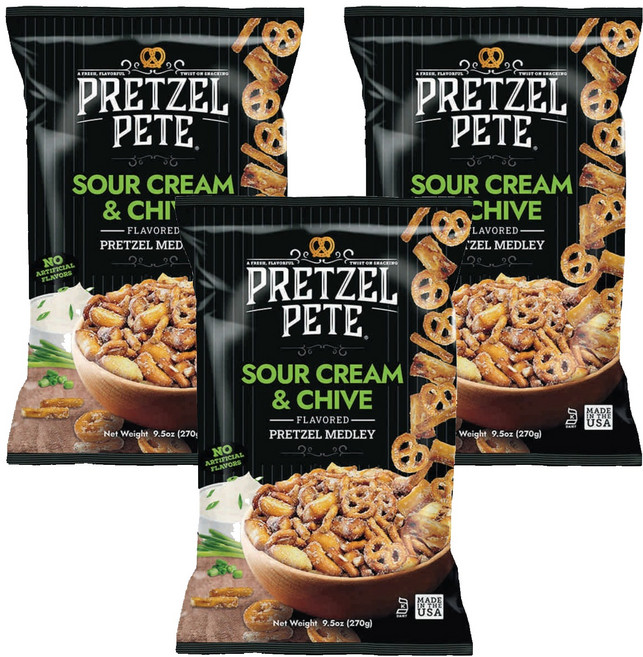 酸奶油與細香蔥椒鹽蝴蝶餅, 270g, 3個