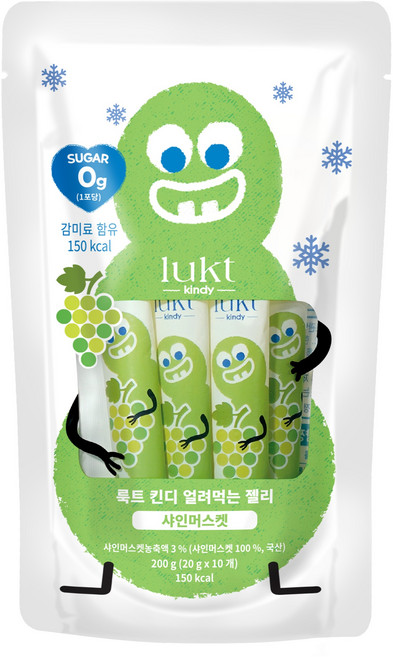 LUKT 킨디 얼려먹는 젤리 10p, 200g, 1개, 샤인머스켓