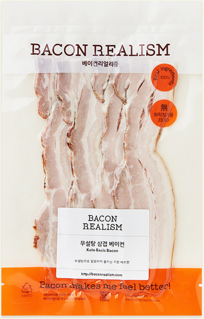 베이컨리얼리즘 무설탕 삼겹 베이컨, 100g, 1개