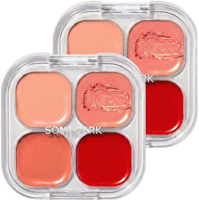 손앤박 글로우 레이어링 립앤치크 팔레트 4g, 01 웜레이어, 2개