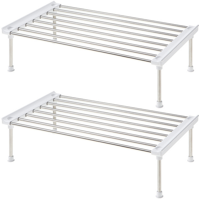 코멧 스텐 접시 정리대 2p, 화이트