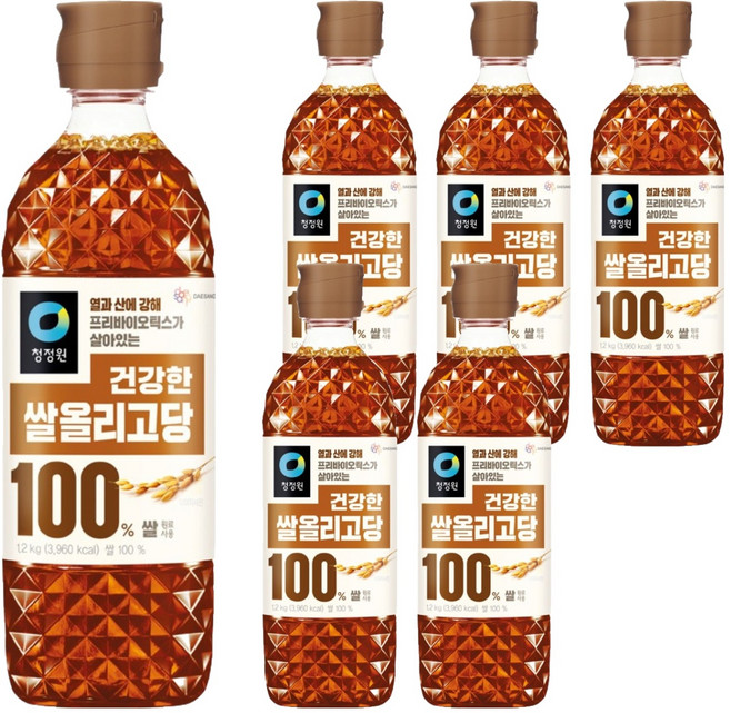 청정원 건강한 쌀올리고당, 1.2kg, 6개