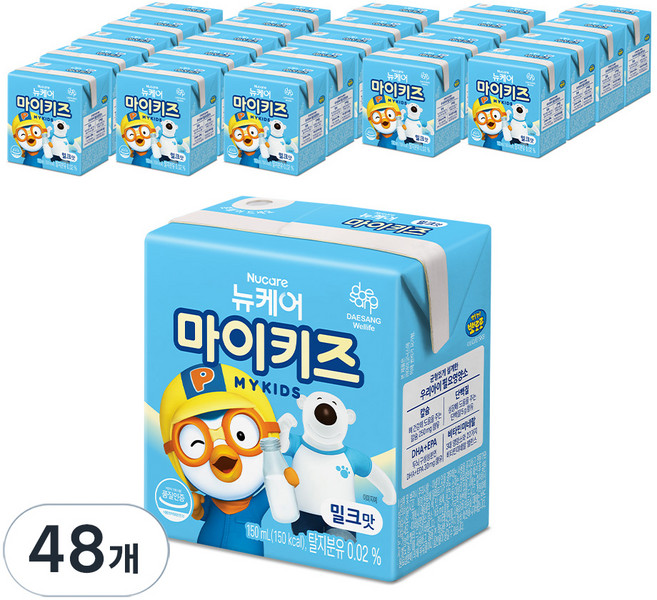 마이키즈 정품 밀크맛 영양음료, 150ml, 48개