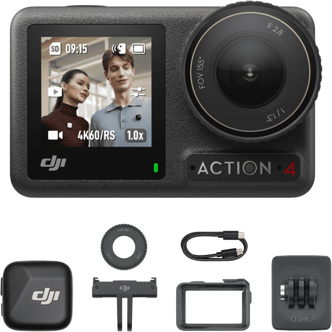 DJI 오즈모 액션 4 브이로그 콤보 카메라 + Mic Mini 송신기, OSMO ACTION 4