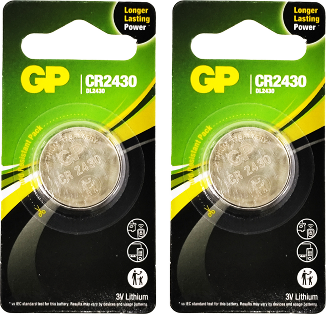 GP Batteries 超霸 鋰電池 CR2430, 2顆, 1入