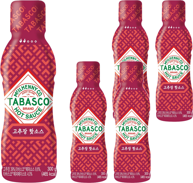 타바스코 고추장 핫소스, 5개, 300g