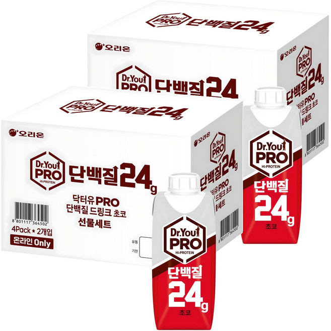 닥터유 프로 단백질 드링크 초코 선물세트, 250ml, 16개