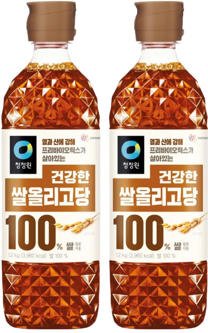 청정원 건강한 쌀올리고당, 1.2kg, 2개