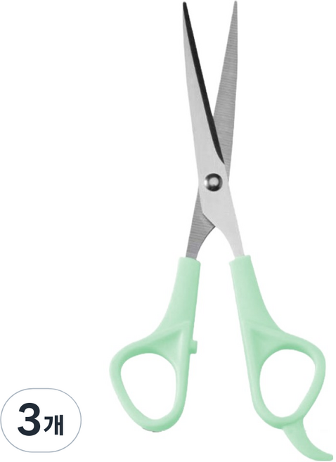 비투윈 가정용 미용 컷가위, 3개, 그린