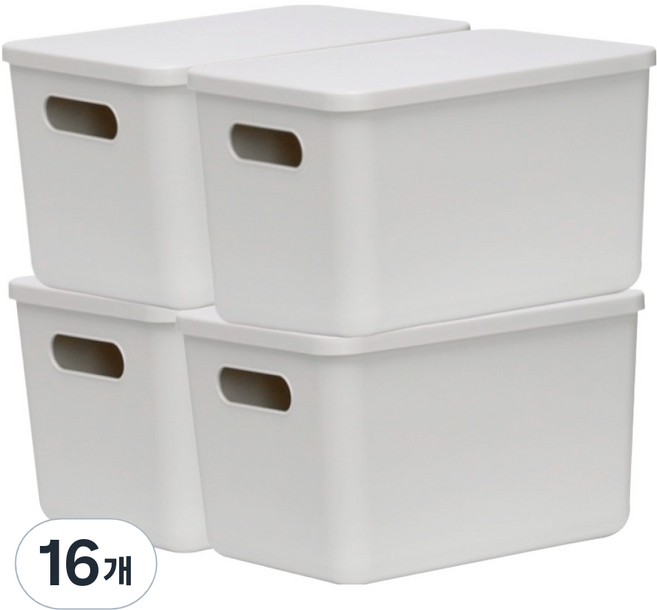 DAILY BLOOM 食品儲藏室收納整理箱 附把手款 7.7L, 灰色, 16個