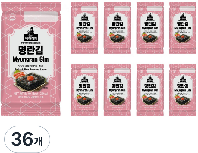 박향희김 명란김, 5g, 36개