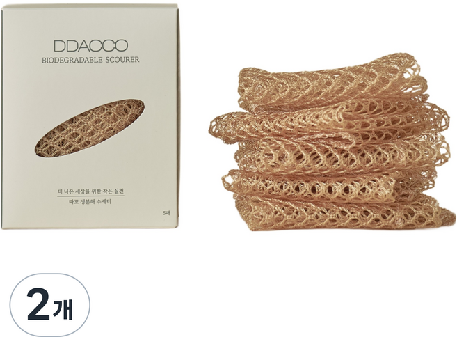 따꼬 생분해 수세미, 5개입, 2개