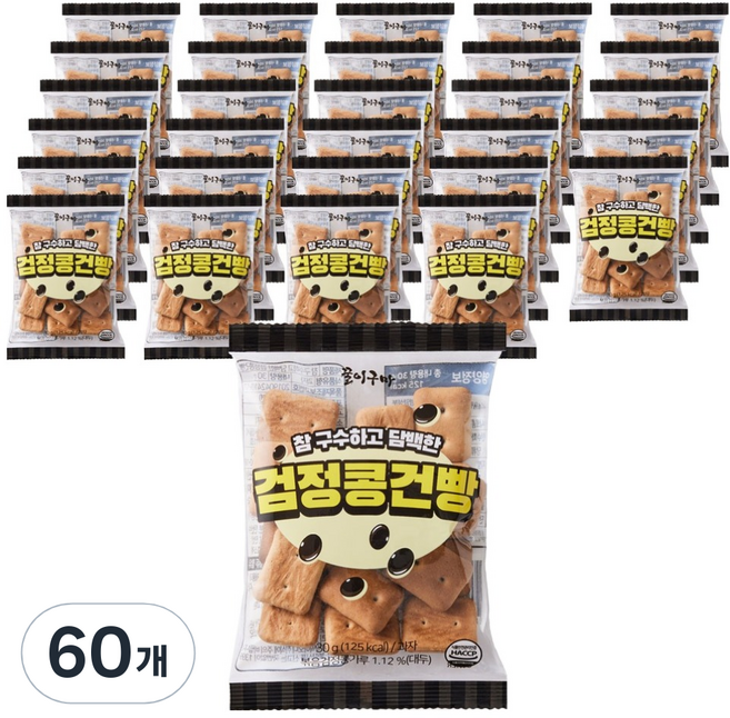 꿀이구마 참 구수하고 담백한 검정콩 건빵, 30g, 60개