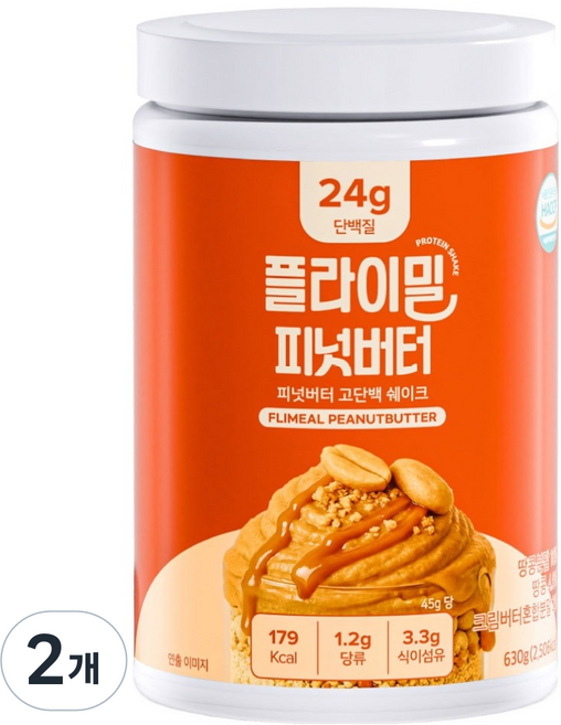 플라이밀 피넛버터 고단백 쉐이크, 630g