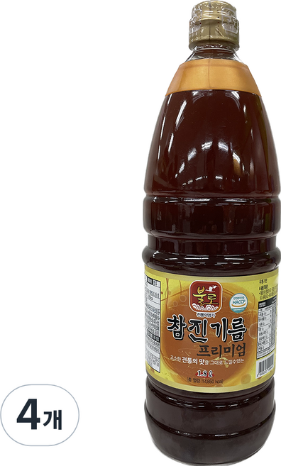 불로 참진기름 프리미엄, 4개, 1.8L