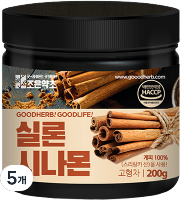 조은약초 실론 시나몬, 200g, 5개