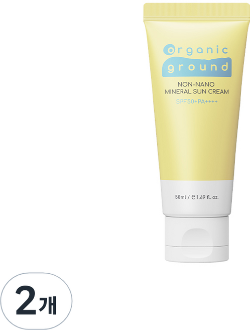 논나노 미네랄 선크림 SPF50+ PA++++, 2개, 50ml
