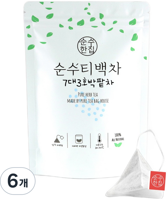 순수한집 7대3호박팥차 티백, 1.5g, 10개입, 6개