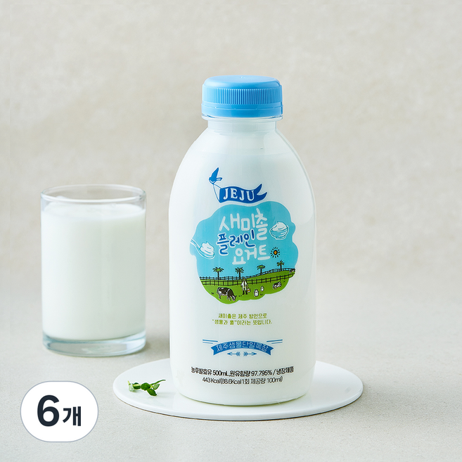 새미촐 플레인 요거트, 6개, 1개입, 500ml