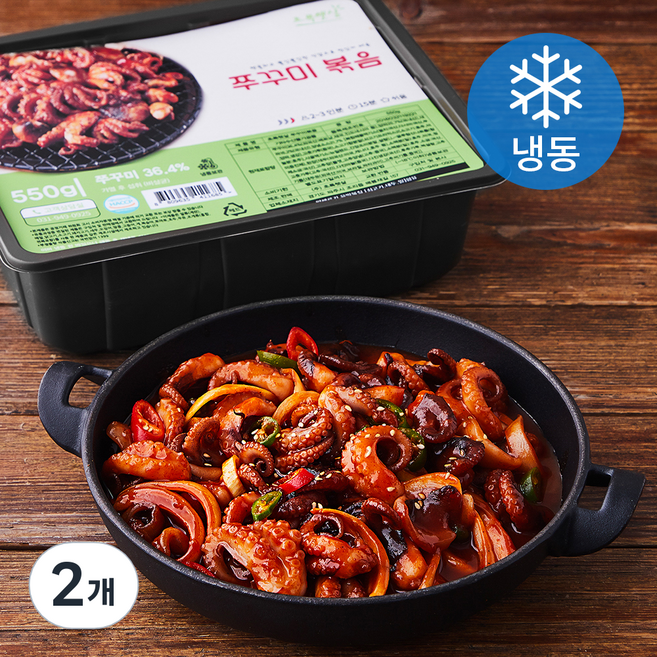 초록햇살 쭈꾸미 볶음 (냉동), 550g, 2개