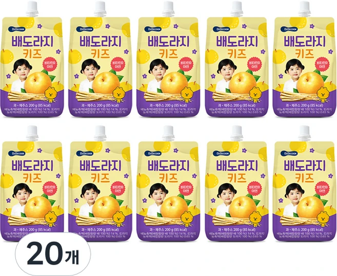 베베쿡 배도라지 키즈, 200g, 20개 - 쿠팡