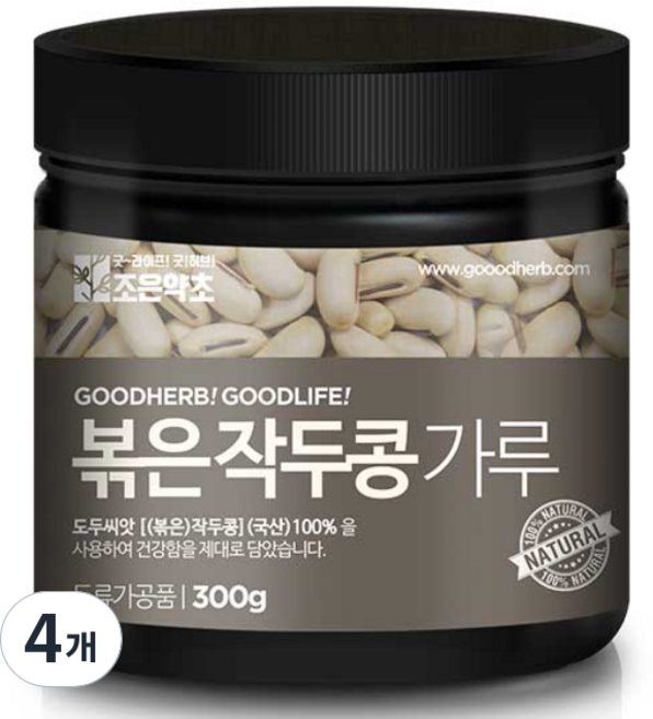 조은약초 볶은 작두콩 가루, 4개, 300g