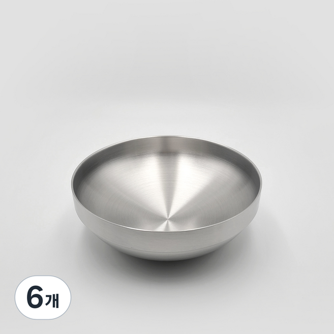 스텐 무광 이중턱 냉면기 21cm, 6개