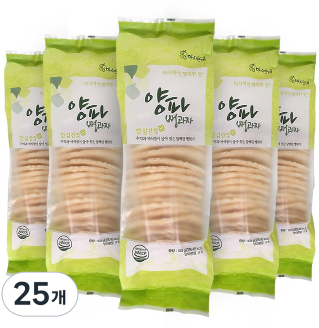 마시뜨레 양파 스낵 뻥과자, 100g, 25개