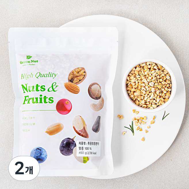 그린너트 볶음땅콩분태, 450g, 2개