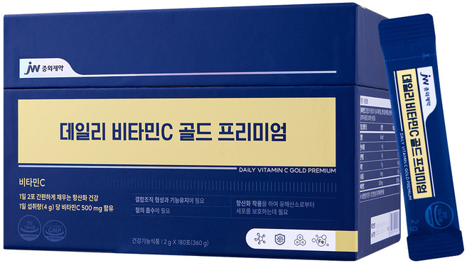 JW중외제약 데일리 비타민C 골드 프리미엄 180p, 360g, 1개