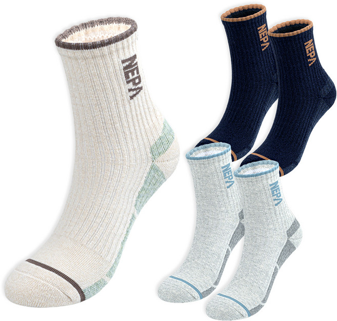 네파 여성용 하이브리드 쿠션 미들삭스 5켤레 세트, 아이보리, 1세트