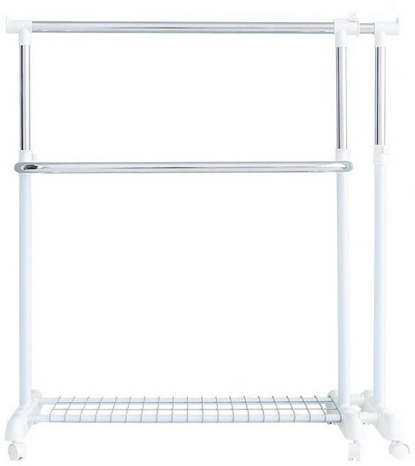 dayneeds 日需百備 魔術伸縮曬衣架, 白色, 1個