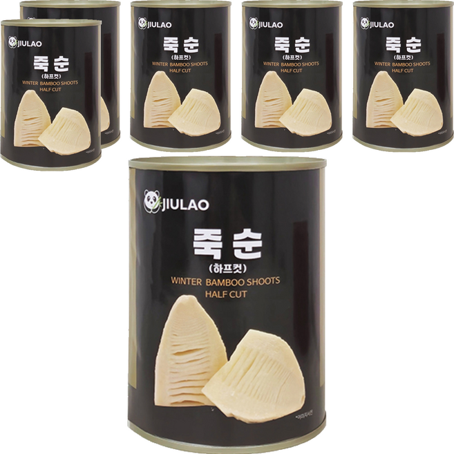 JIULAO 죽순 하프컷 통조림, 6개, 552g