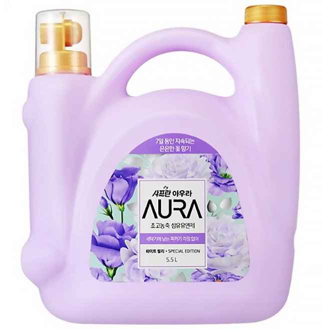 아우라 초고농축 퍼퓸에디션 섬유유연제 화이트릴리 본품, 5.5L, 1개