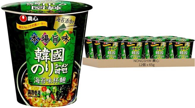 NONGSHIM 農心 海苔味 杯麵 65g, 12個