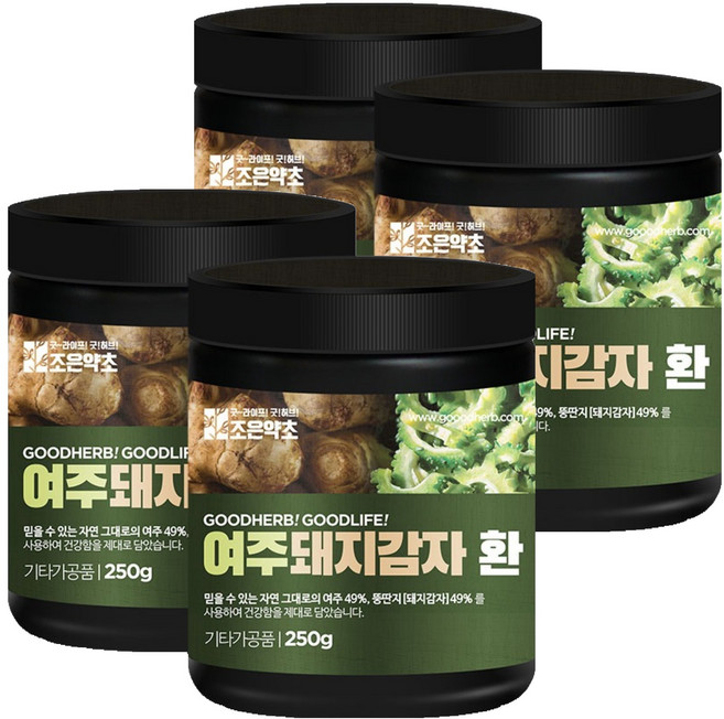 조은약초 여주 돼지감자환, 4개, 250g