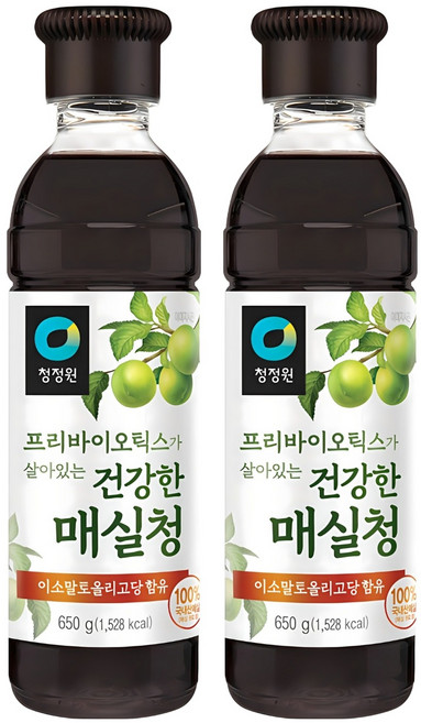 청정원 건강한 매실청, 650g, 2개