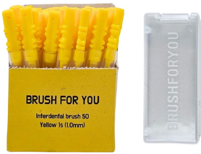 브러쉬포유 I형 치간칫솔 1s 1.0 50P+케이스, 1세트
